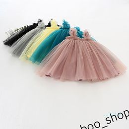 Baby Girls Summer Dress Gauze Mesh TUTU Dresses Sleeveless Princess Ball Gown 1-3Y Kid Trendy A-Line Clothing Children's Wear 80-130CM LY421