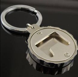 Wall bottle Opener Key Chain Gift Beer Bottle Round Cap Cover KeyChain for bar party