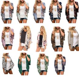 Women/'s Floral Chiffon Shawl Kimono Cardigan Top Beachwear Cover Up Blouse Vest
