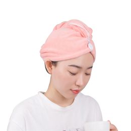 factory wholesale microfiber quickdrying baotou shower cap strong absorbent dry hair towel quickdrying plain dry hair cap