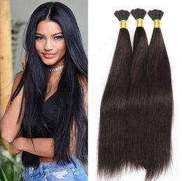 Human hair bulk No weft hair bulks for braiding Micro mini brazilian Straight