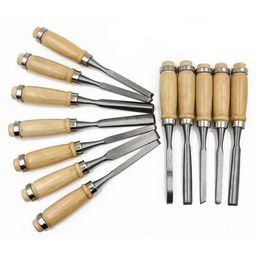 Freeshipping 12pc Wood Carving Chisel Gouge Set Brass with handy leather storage pouch