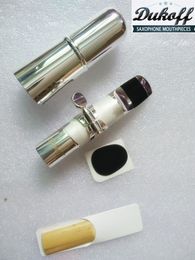 Professional silvery Dukoff Tenor Soprano Alto Saxophone Metal Mouthpiece Slideway Mouthpiece Sax Mouth Pieces 56789