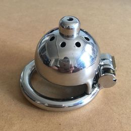 Stealth Lock Male Stainless Steel Chastity Device,super Small Cock Cage With Catheter,penis Lock Cock Ring Chastity Belt S027-c Y19070602