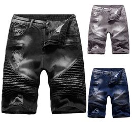 Summer denim shorts male jeans men jean shorts bermuda skate board harem mens jogger