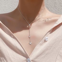 Silver Gold Colour Ball Star Chokers Necklaces Minimalist Layering Choker Boho Hanging Charms Necklace Everyday Jewellery