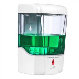 Soap Dispenser Battery Powered 700ml Wall-Mount Automatic IR Sensor Touch-free Kitchen Soap Lotion Pump for Kitchen Bathroom