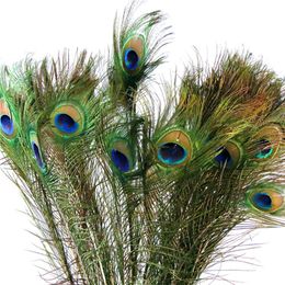 50Pcs/lot Simulation Peacock Feather 80-90cm Party Decorations Natural Feather Home Decoration Accessories Living Room Display