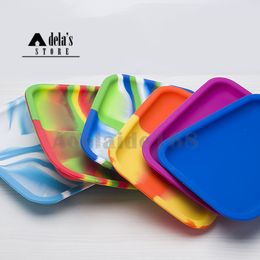 Rolling Tray Silicone Pallet 20cm* 15cm*2cm Heat Resistant Proof Tobacco Silicon Trays Handroller Smoking Tool Herbs Dab Rig 492