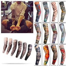 hot Flower arm sleeve Sun Protective Outdoor Cycling Sleeves Tattoo Printed sport Icy sleeves Tattoo sleeve Party FavorT2I5972