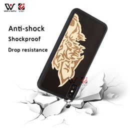 2021 Fashion Wooden TPU Shockproof Custom Designs LOGO Phone Cases Waterproof For iPhone 6 7 8 Plus X XR XS 11 12 Pro Max