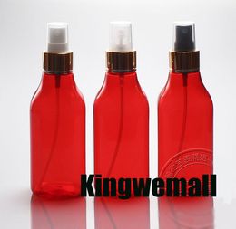 300pcs/lot 200ml Red Portable Aftershave/ Makeup/ Perfume Empty Bottle Spray Atomizer with gold lids