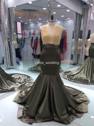 2019 Real Photos Mermaid Long Prom Dress New Arrival Sheer Top Jewel Neck Applique Party Gown Custom Made Plus Size