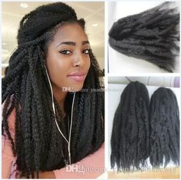 12 Packs Full Head Black Colour 12A Marley Braids Hair 20inch Grey Colour Ombre Synthetic Hair Extensions Kinky Twist Braiding Free Shipping