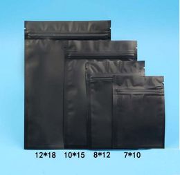 High quality 12 X 18CM black gold Colour Metallic Mylar ziplock bags flat bottom Black Aluminium foil small zip lock plastic bags