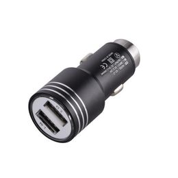 2.1A Dual USB Car Lighter Slot Charger Alloy 2 Port Fast Charging For Huawei HTC Samsung Note 4