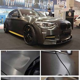 Titanium Gunmetal Grey Brushed Aluminum Vinyl Wrap Car Wrap Metal Film With Bubble Free Coating 1.52x30m/roll