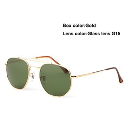 Wholesale-Brand design Hexagon Sunglasses Man women Metal Frame (glass lens) Eyewear Glasses Retro Sun glasses Oculos De Sol with Retail box