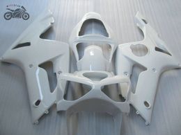 Free Custom Injection fairings kit for Kawasaki 2003 2004 Ninja ZX6R ZX636 03 04 ZX-6R 636 white body repair motorcycle fairing set