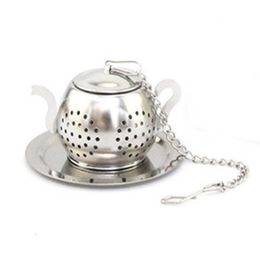 Stainless Steel Tea Infuser Teapot Tray Spice Tea Strainer Herbal Philtre Teaware Accessories Kitchen Tools tea infuser LX1577