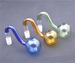 Dia 30mm Ball Glass Oil Burner Pipes 10mm 14mm 18mm Male Female Bubbler Glass Pipe for Bubbler Water Bong Glass Bent Pipes