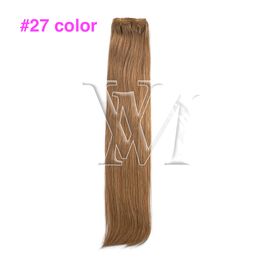 hair drawn Australia - VMAE Clip In Silky Straight Hair 160g extensions girls hair clips golden #613 #60 Double Drawn 100% Brazilian European human hair clip in extensions