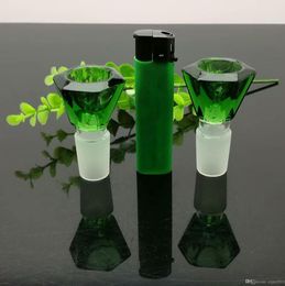 Green Diamond Glass Bubble Head Cigarette Accessories Wholesale Bongs Oil Burner Pipes Water Pipes Glass Pipe Oil Rigs Smoking