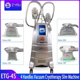 4 Handles Effective Cryo Slimming Machine Body Sculpting Fat Freezing Vacuum Cryotherapy weight loss Equipment best price for Salon Use