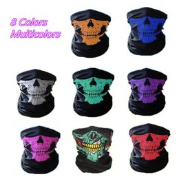 Headband kull Half Face Mask Scarf Bandana Bike Motorcycle Scarves Scarfs Neck Facail Masks Cycling Cosplay Ski Biker Colourful free ship 20