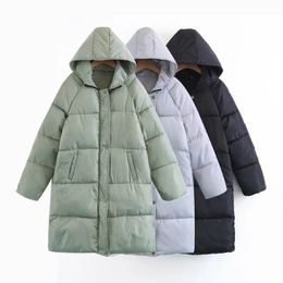 Женщины Пальто моды Длинные Parkas 2020 зимняя мягкая куртка Part Hood Part Lady Bey Took Package Pocket Теплый слой
