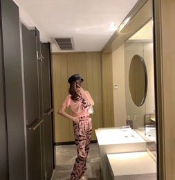 Fashion-Brand women's sports wear spring and summer style unique pattern printing trousers pullover shirt suprf sports and leisure suit F-t1