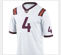 Custom Men Youth women Va Tech Hokies Dax Hollifield #4 Football Jersey size s-5XL or custom any name or number jersey