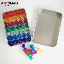35Pack Strong Magnetic Push Pins 7 Assorted Colour Office Magnets Perfect Magnets for Whiteboard, Refrigerator, Map and Calendar