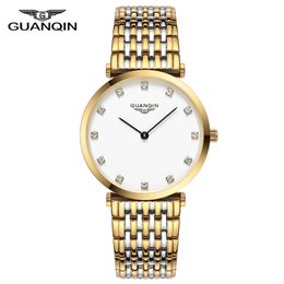 GUANQIN 2018 Women Dress Watch lady girl simple Quartz waterproof Reloj Mujer fashion steel top brand steel Relogio Feminino