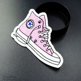 Shoe Embroidered Patch Iron On Sewing Applique Badge Clothes Stickers Apparel Garment Accessories