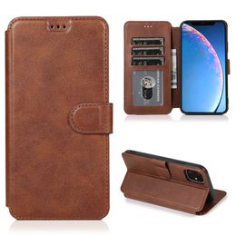 For iphone 11 Pro Max XS XR X 8 Plus Leather Wallet Phone Case Flip TPU Matte Cover Card Slots Photo Frame Holder