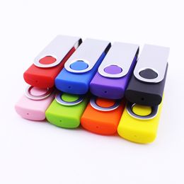 Free Customized Laser Logo 100PCS 128MB 256MB 512MB 1GB 2GB 4GB 8GB 16GB Swivel USB Drive Memory Flash Pendrives Wholesales