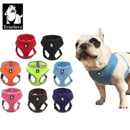 Truelove Puppy Cat Pet Dog Harness Breathable Mesh Nylon dog Harness Strap Soft Walk Vest Collar For Small Medium Size Dog Pets Y200515