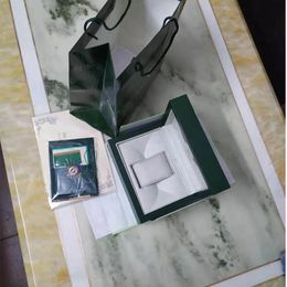 Beste Qualität Luxus Grüne Uhrenbox Geschenkkasten Handtasche 180mm * 130mm * 80mm Original Wood Watch Box Kostenloser Versand