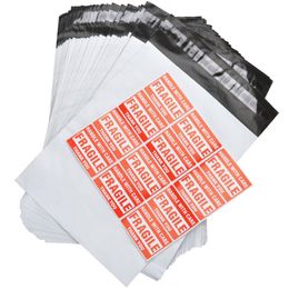 Polietilene resistente per spedizioni postali Mailer Bags spedizione grigio con rosso fragile