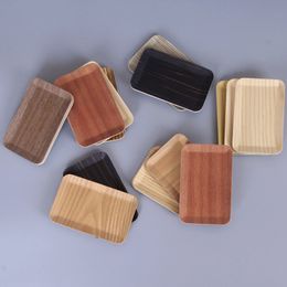 Newest Colourful Natural Wood Display Store Tray Herb Tobacco Cigarette Preroll Handroller Plate Rolling Scroll Machine Storage Smoking Tool