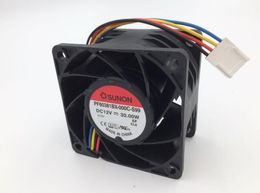 SUNON PF60381BX-000C-S99 12V 30W 6038 four-wire heat dissipation fan