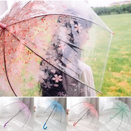 Clear Cute Bubble Deep Dome Umbrella Apollo Cherry blossom Umbrellas Gossip Girl Wind Resistance Umbrella Household Sundries Umbrellas