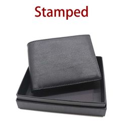 Genuine Leather Men's Wallet Credit Card Holder Classic Italian Cowskin Black Boss Wallet Business Money Clip Coin Purse BAG Pocket with Serial Number