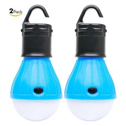 -2 Packs portátil Tent LED Lanterna Lâmpada para Camping Caminhadas Pesca de emergência luzes a pilhas de lâmpada com 6 Bateria
