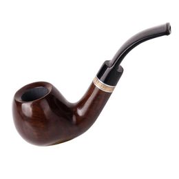 Black Sandalwood Pipe and Circle Ebony Bend Pipe Acrylic Bend Handle Smoke Fittings