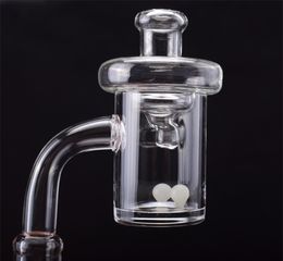 Quartz Banger With UFO carb cap 4mm Thick Bottom Domeless Nail 10mm 14mm 18mm Quartz Nail for Glass Water Pipe
