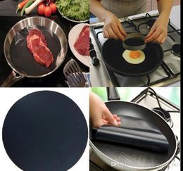 Round Non-stick Mat Pan Fry Liner Sheet Cooking Sheet Pad Kitchen BBQ Baking Mats BBQ Accessories Baking Tool KKA4170