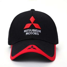 Men and Women Unisex Mitsubishi Motors Logo Casual Style Six Panel Adjustable Baseball Cap Dad Hat Black