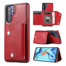 Pu Leather Case with Back Multiple Card Slots Portable String FOR HUAWEI P30 PRO P30 LITE 100PCS/LOT